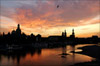 Herbstlicher Sonnenuntergang in Dresden