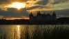 Sonnenuntergang hinter Schloss Moritzburg