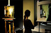 Begehbare Rekonstruktion von Vermeers Gemälde „Brieflesendes Maedchen am offenen Fenster“ an der Hochschule für bildende Künste in Dresden